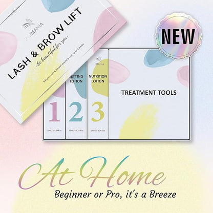 PERMANIA Eyelash Lift Kit, Brow Lamination Kit for Tube Design Easy to Apply for Natural Results Instant Lifting & Curling at Home or Professional Use