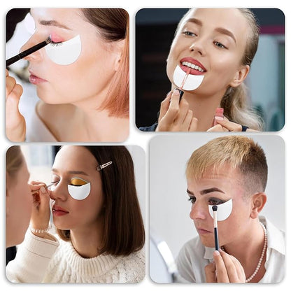 200 Pcs Eyeshadow Shields, Eyeshadow Stencils, Professional Lint Free Eye Pads, Prevent Makeup Residue for Eyelash Extensions, Eyeliner and Lip Makeup