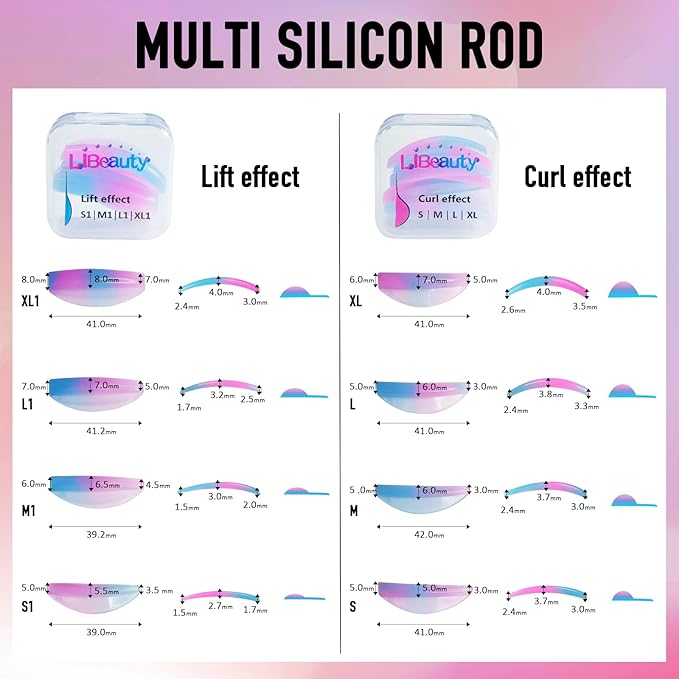 Libeauty Eyelash Lift and Tint Kit Fast Curling Coloring Lash Perm Black Dye Kit With L&C Shapes Lash Lifting Pads Suitable for Salon & Home Use