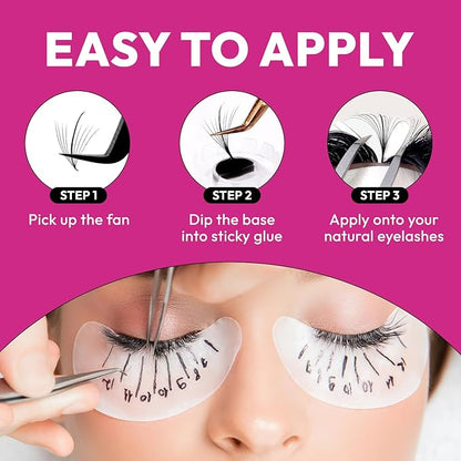 500 Wispy Promade Fans - 9D 0.05 Size 15mm Curl D - Natural Wispy Lashes Loose Premade Lash Fans for Eyelash Extensions Handmade Pre Made Eyelashes for Spiky, Volume, Natural Look