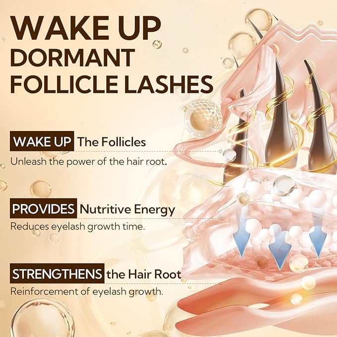 LANBENA Lash Serum, Rapid Eyelash Growth Serum, Lash Serum for Eyelash Growth Thickness, Stronger, Healthier Lashes & Brows, 4ml