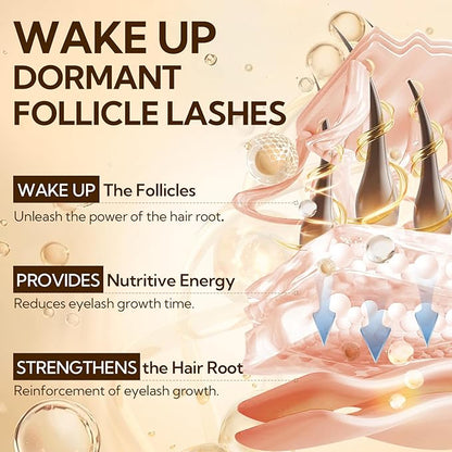 LANBENA Lash Serum, Rapid Eyelash Growth Serum, Lash Serum for Eyelash Growth Thickness, Stronger, Healthier Lashes & Brows, 4ml