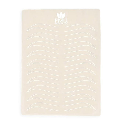 Microblading Practice Skin – 5 Sheets – European Shaped Eyebrow Designs for Cosmetic Tattooing