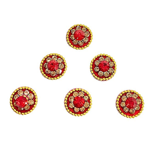 Bridal Bindis for Women – Diamond Design Maroon Color Bindis for All Occasions, Perfect for Prosperous Festivals and Special Celebrations (Design 1)