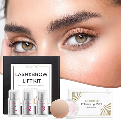 Lash Lift Kit 2025 Upgraded - Professional Lash Perm Kit Sturdy Result, Small Disposable Packages Eyelash Lift Kit with Harmless Ingredients, Newbie Friendly Brow Lamination Kit by DONG RHYME