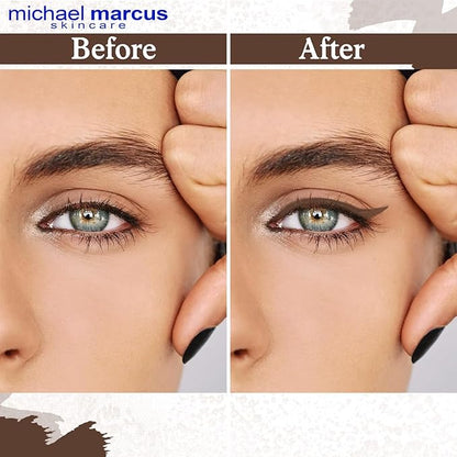 michael marcus Makeup Cake Eye Liner (Espresso) - Water Activated Dry Pressed, Long-Lasting, Vibrant Color & Smudge Resistant Brown Eyeliner - Cruelty & Paraben Free - For Beginner & Pro Makeup Artist