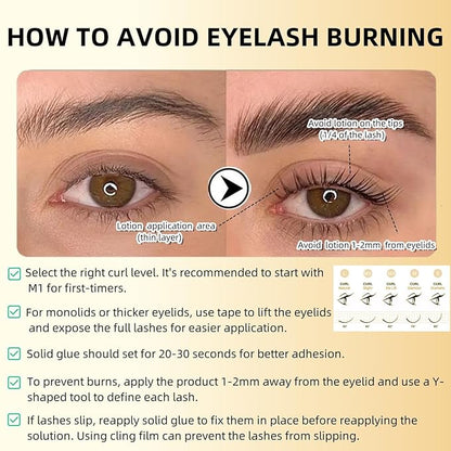 Lash Lift Kit and Brow Lamination Kit, 2 IN 1 Professional Lash Lifting & Eyebrow Lamination Kit with All tools, 6-8 Weeks Long Lasting, Suitable for Salon & Home Use