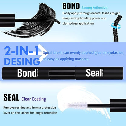 Geeneiya Wispy Lash Clusters Kit 70D+90D Lash Extension Kit 10-18mm Natural Cluster Eyelash Extensions Kit Individual Lashes with Waterproof Lash Bond and Seal Glue, Lash Tweezers (300PCS)