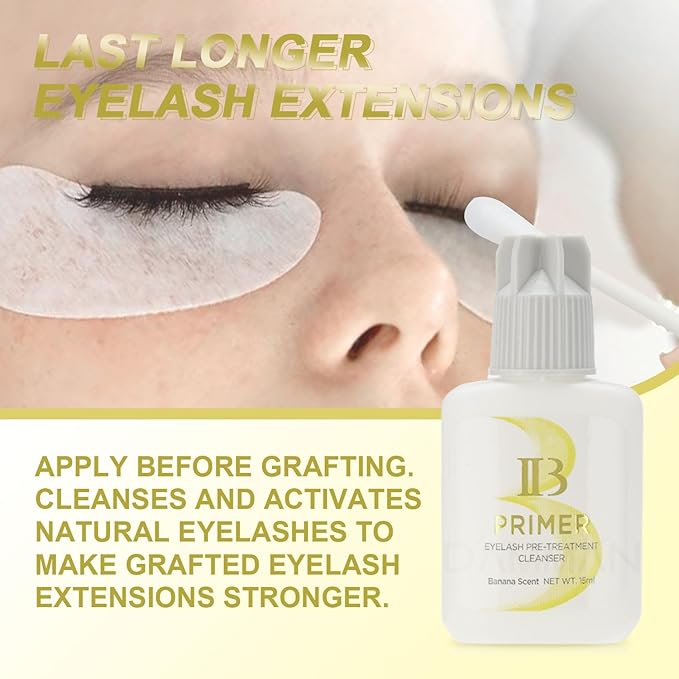15ml 1 Bottle Banana IB Primer Original Korea Eyelash Extensions IB First For Pre Long False Eyelash Extension Nursing