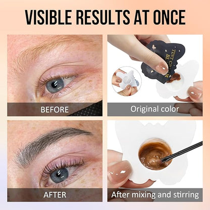 Troocolor 2-in-1 Eyelash & Brow Color Kit - Natural Black Lash Color Effect, Salon-Quality Results, Easy Application for Beginners/Professionals, Lasts 4 Weeks
