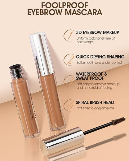 Tinted Eyebrow Gel- 1Pcs Long Lasting Waterproof Grey Tinting Eye Brow Glue,Gray Brow Filler,Brow Fast Sculpt,Fill in Eyebrows and Cover White Hairs,Mother's Day Eye Makeup Gift for Women Mother-#13