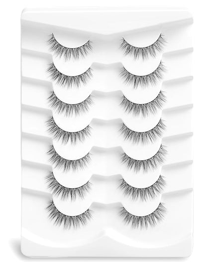 Wispy Eyelashes Natural Look 11mm Thin Band Eyelashes Lightweight False Lashes Natural Eyelashes K72