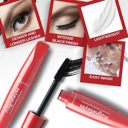 Magneteyes Range Trio Pack - Black | Eye Pencil + Eyeliner + Mascara | Lightweight & Long Lasting | Smudge Proof Eye Makeup | Smooth Texture | 3 Piece Set (0.47 Oz/13.35g)