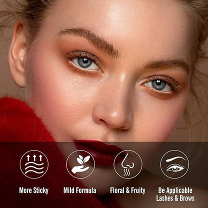 PERMANIA Lash Lift Rod Adhesive, New Brow Lamination Glue Balm, Soft Fragrance Strong Viscosity and Water Solubility for Lash Perm Kit (Peach)