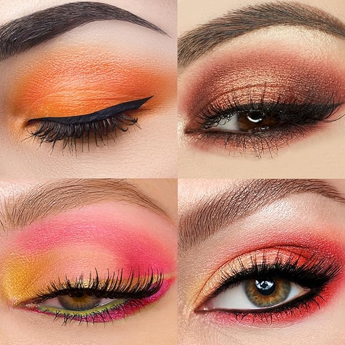 Peach Please 18 Colour Eyeshadow Palette for Beauty - Eyeshadow Cosmetics with Matte Metallic Sparkle Shimmer Pink & Highlighter Eye Makeup for Girls & Powder Eye Shadow Pallet