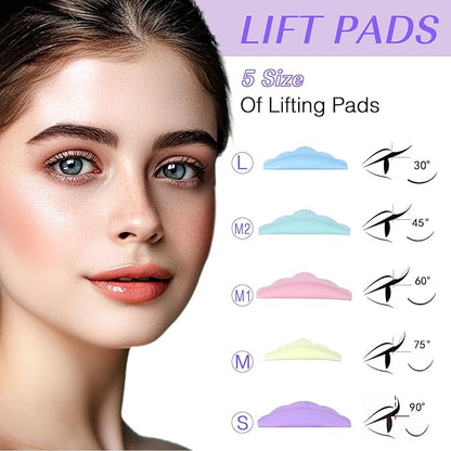 Lash Lift Kit Perm Kit - LZM Eye Lash Lifting Kit, Brow Lamination Kit, Easy to Apply and Long Lasting Finish Eyebrow & Eyelash Lamination, Suitable for Salon & at Home