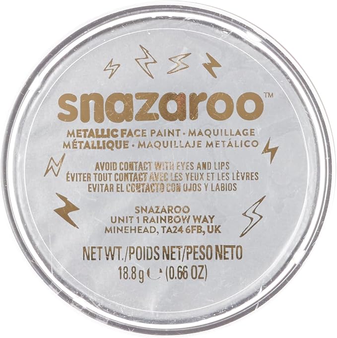 Snazaroo Metallic Face and Body Paint, 18.8g (0.66-oz) Pot, Silver