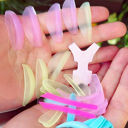 Lash Lift Ribbons Eyelash Lifting Shields Mate Mini Lami Lamination Roller Tool Soft Silicone Perm Rod Ribbon Gel Eyelash Perming Covers Mini Lash Tape String (Candy color - 2 Curl Version)
