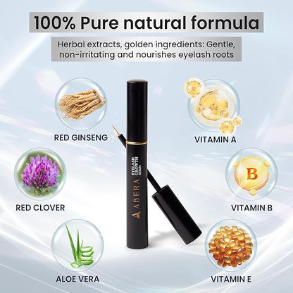 Abera Misan Eyelash Growth Serum (Upgrade Version) - Natural Lash Booster and Lash Enhancer, Regenerating and Nourishing Lashes Longer and Thicker (3. Set of 3 with Gift)