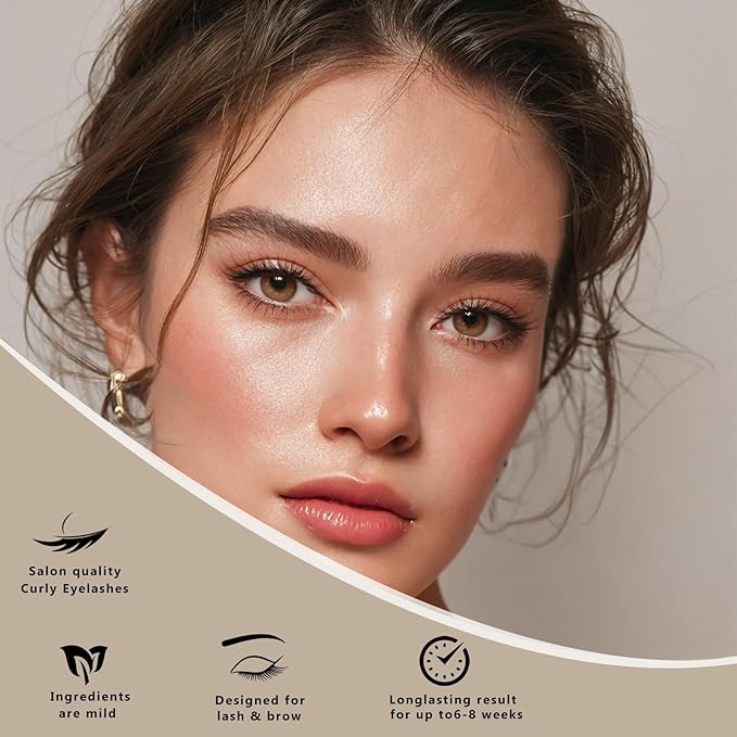 Lash Lift Kit - Professional Eyelash Lift & Perm Kit for Salon-Quality Curls, Long-Lasting Lash Lift & Perm at Home, Gentle DIY Lash Kit with Lash Perm Solutions