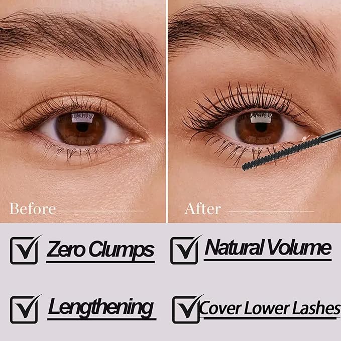 Lash Care Set: Gentle Mascara Remover + 24HR Volumizing Waterproof Mascara | Sensitive Eyes Safe, Aging Lash Solution, Clump-Free & Effortless Cleanse