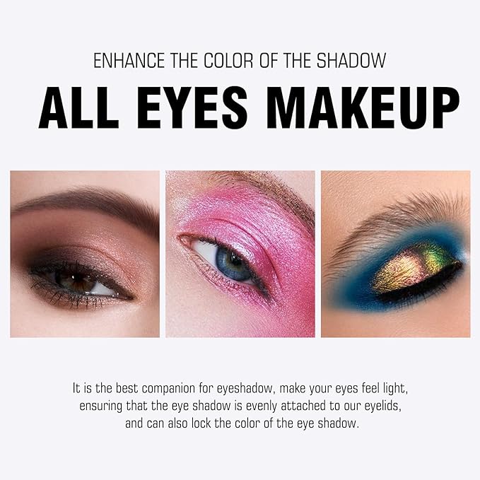 Ownest 3 Colors Eyeshadow Makeup Primer,Liquid Matte Eyeshadow Primer Base,Waterproof Long Lasting Eyeshadow Primer Makeup-Set A