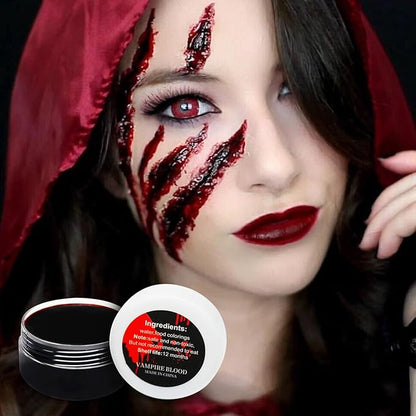 1 oz Halloween Coagulated Blood, 30g Fake Blood Gel for SFX Wound, Cuts, Clown, Vampire Film Cosplay Makeup
