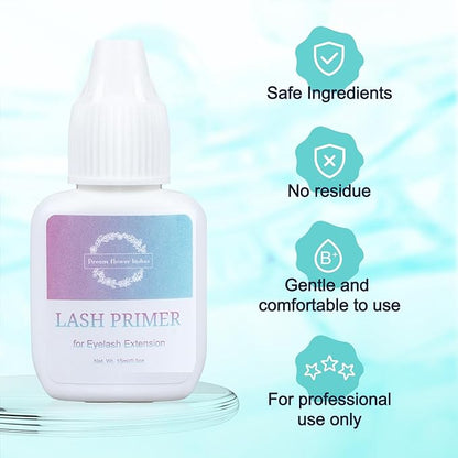 Lash Primer for Eyelash Extensions Increase Adhesive Bonding Power Eyelash Primer Pretreatment for Semi Permanent Lash Extension Ideal for Extend Lash Glue Retention Time 15ml