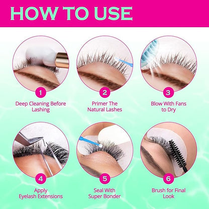 Lash Primer for Eyelash Extensions15ML Eyelash Primer Increase Lash Adhesive Bonding Power Pretreatment for Semi Permanent Lash Extension Ideal for Extend Lash Glue Retention Time(ALOE)
