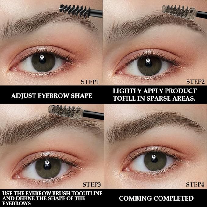 Tinted Thickening Brow Mascara,Brow Fast Sculpt,Waterproof, Transfer-proof, Brush to Fill in Eyebrows and Cover Gray Hairs - Cruelty Free (2pcs 02 Cool Blonde &05 Cool Ash Brown)
