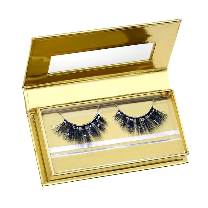 Gerard Cosmetics #BlingAlong #Lashes, Rhinestone Eyelashes for a Full and Flirty Look, Perfectly Curled False Lashes, Cruelty Free & Vegan (1 Pair)