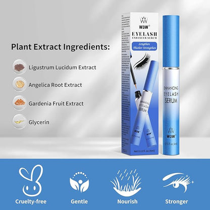 Lash Serum 4ml Nourishing Eyelash Serum Gentle Moisturizing Lash Serum for Thick Long Natural Eyelashes No Irritating