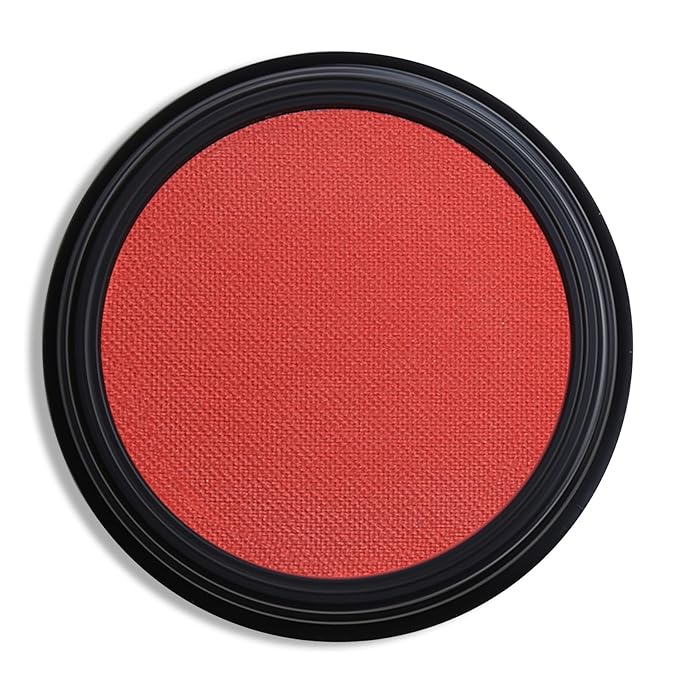 Single Red Eyeshadow, Pressed Powder Matte Eye-Shadow Palette Make-up, Blendable Long Lasting High Pigment Red Eye Makeup Halloween Eye Paint & Face Body Paint