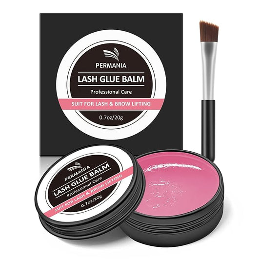 PERMANIA Lash Lift Rod Adhesive, New Brow Lamination Glue Balm, Soft Fragrance Strong Viscosity and Water Solubility for Lash Perm Kit (Peach)
