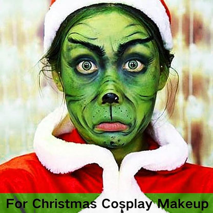 MEICOLY Light Green Face Body Paint(2.37Oz),St Patrick's Day Face Paint Makeup Accessories,Lime Green Face Paint for Camouflage Hunting Hulk Gamora,Halloween SFX Witch Makeup