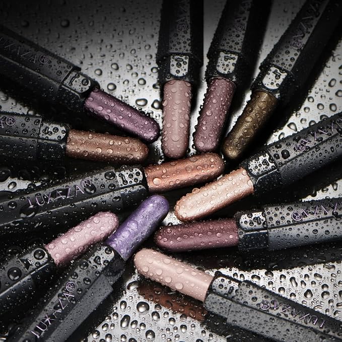 10PCS Eyeshadow Stick,Shimmer And Matte Brown Metallic Cream Eyeshadow Pencil Crayon with Smudge-proof & Waterproof, Eye Brightener Stick, Ideal Gift for Women - Lilac Brown