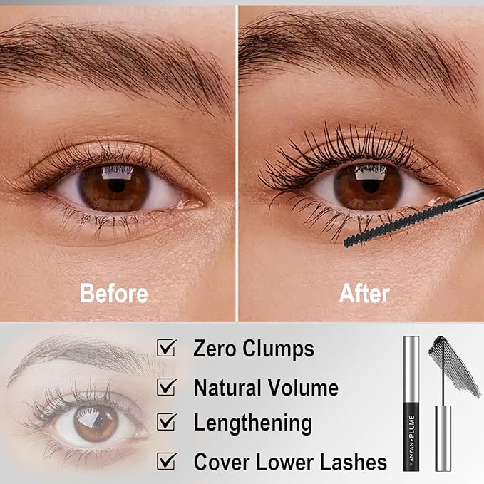 Lash Extension Set: Gentle Mascara Remover + Extreme Lengthening Waterproof Mascara | Sensitive Eyes Safe, Fiber-Free Long Lashes, Effortless Removal
