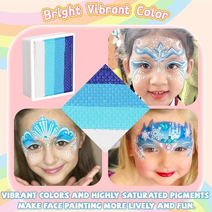 Anka Bella Professional Split Cake Face Paint(120gm),Water Based Face Painting Kit for Kids & Adults,Hypoallergenic & Non-Toxic,Gift for Birthday Parties/Halloween/Carnival