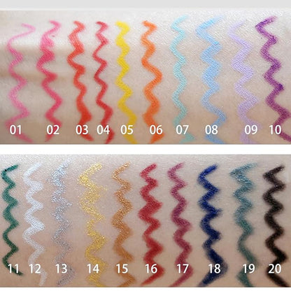 Eyeliner Pencil Quick-Drying Eye Liner Pencils Long-Lasting Multi-Use Water-proof colored eyeliners Pigmented Eye Liner Pen (Light Blue)