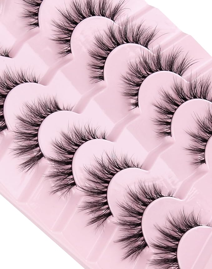 Cat Eye Lashes False Eyelashes Mink Lashes Wispy Eyelashes Natural Look Fake Eyelashes Mink Lashes Fluffy False Lashes UP8