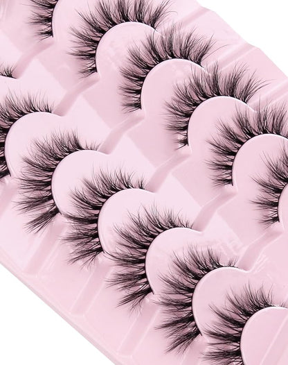 Cat Eye Lashes False Eyelashes Mink Lashes Wispy Eyelashes Natural Look Fake Eyelashes Mink Lashes Fluffy False Lashes UP8