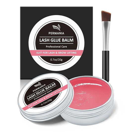 PERMANIA Lash Lift Balm, New Eyelash Lifting Adhesive, Soft Fragrance Lash Lift Glue Strong Viscosity and Water Solubility for Lash Perm Kit and Brow Lamination (Strawberry)