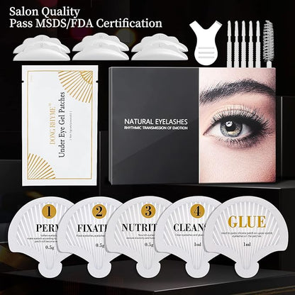 Lash Lift Kit, Sachet Eyelash Perm Kit, 2 In 1 Lash Brow Lamination Kit, Semi-Permanent Eyebrow Eyelash Lifting Curling Perming Professional for Salon DIY at Home by DONG RHYME