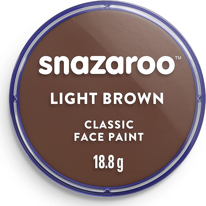 Snazaroo Classic Face and Body Paint, 18.8g (0.66-oz) Pot, Light Brown