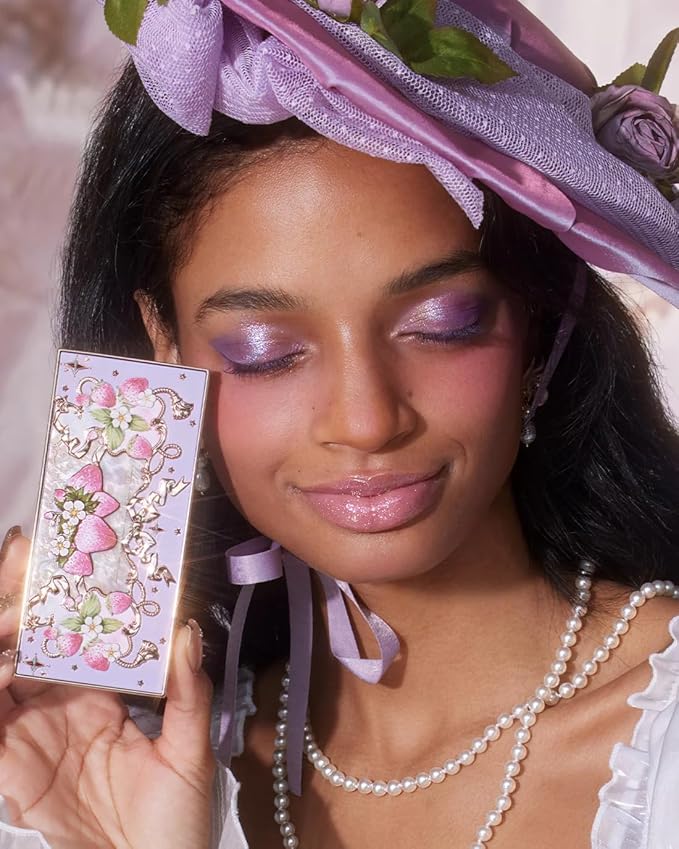 Flower Knows Violet Strawberry Rococo Eyeshadow Palette (G01 Starmoon Strawberry, 0.18 Oz)