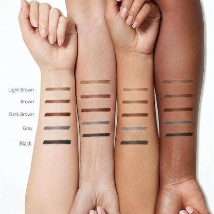 Eyebrow Pencil Brown Brow Pencil - Eyebrow Pen with Multi Function Eyebrow Brush, Waterproof Eyebrow Makeup Brow Pen, Long-Lasting & Smudge-Proof Eye Brow Pencils for Women Natural Brows (Gray)