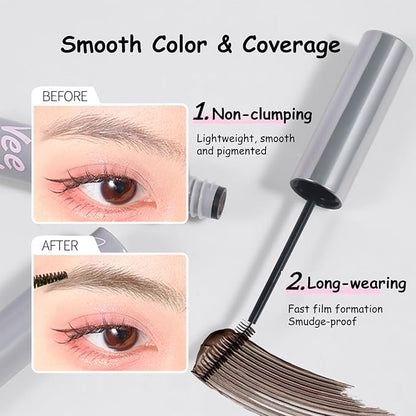 Waterproof Eyebrow Gel Mascara - Tinted, Smudge-Proof Formula for Women - Long-Wear Microblading Makeup with Ultra-Fine Precision Brush - Creamy Lightweight Tattoo Dye (Blonde)