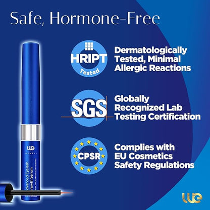 Advanced Eyelash Growth Serum for Lash: Premium Lash Enhancer for Natural Thicker and Longer Lashes – Booster for Enhanced Eyelash Thicknes 3Ml (Deepsea Blue)