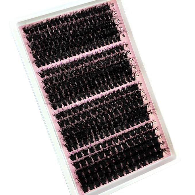 HBZGTLAD Fluffy Cluster Lashes 40D60D80D100D120D Natural Thick Eyelash Clusters D Curl Individual Lashes DIY Eyelashes Extension (80D100D120D160D)