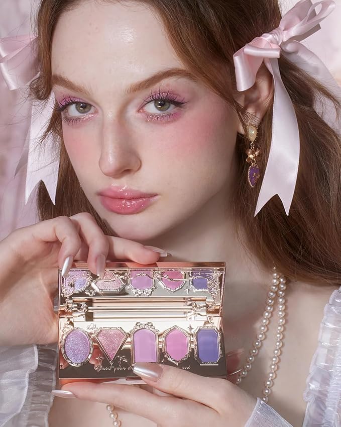 Flower Knows Violet Strawberry Rococo Eyeshadow Palette (G01 Starmoon Strawberry, 0.18 Oz)